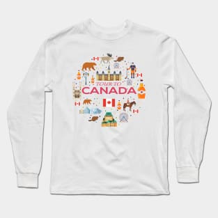 Tour To Canada Concept Long Sleeve T-Shirt